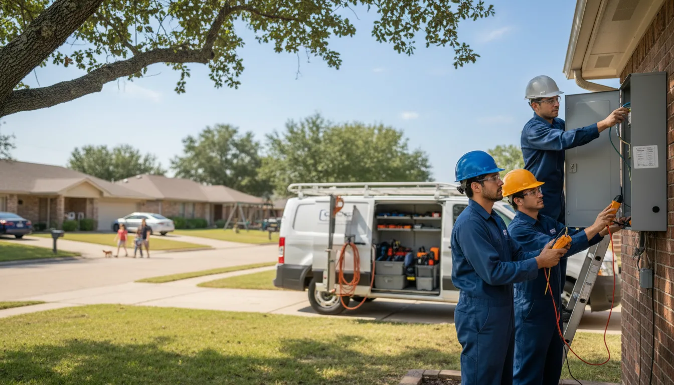 Certified electrician providing emergency electrical services in Sylvester, TX